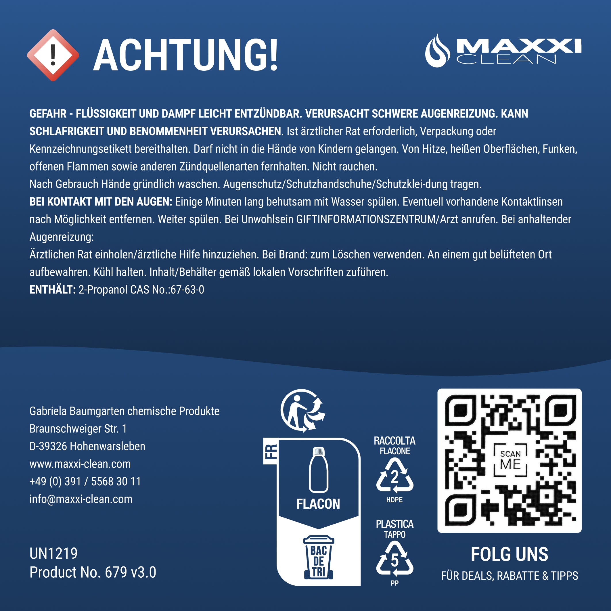 ISOPROPANOL 99,9 % 750 ml 750 ml
